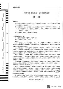 08，安徽省部分学校2023-2024学年高三下学期春季阶段性检测语文试题