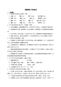 人教统编版必修 下册第二单元4 窦娥冤（节选）课时练习