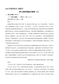 2024年高考语文二轮复习之新九省联考模拟仿真卷（三）试卷（Word版附解析）