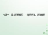 新教材2024高考语文二轮专题复习第三部分语言文字运用专题一近义词语选用课件