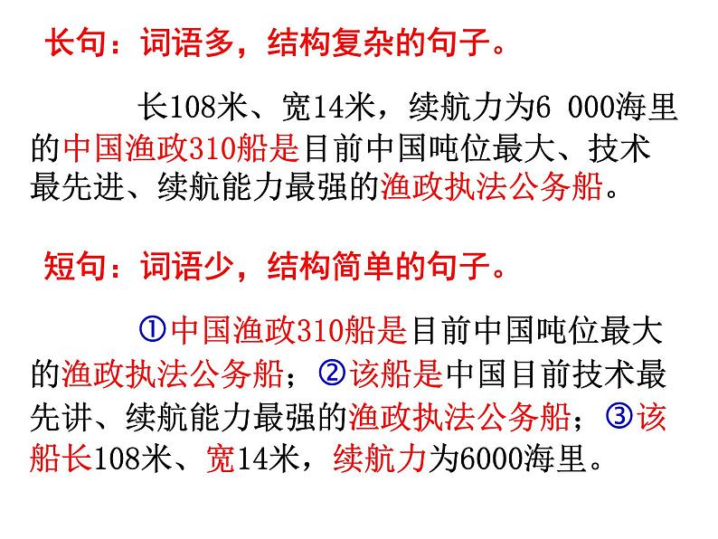 高中语文二轮复习长短句变换课件第4页