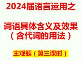 2024届高考专题复习：词语含义及效果（含代词使用效果分析） 课件PPT