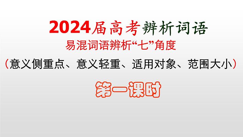 2024届高考语文复习：成语辨析主观填空题 课件04