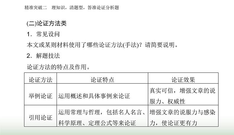 2024届高考语文二轮复习突破二理知识 清题型 答准论证分析题课件08