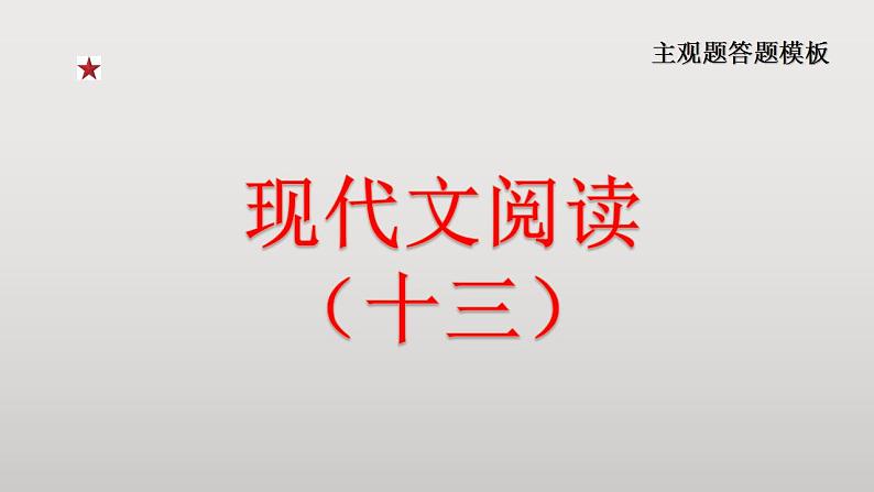 2024年高考语文现代文阅读专题（13）课件PPT第1页