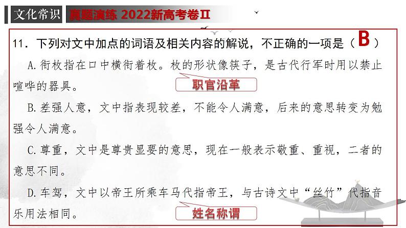 2024高考语文复习-文言文专题一 文言常识 授课课件第6页