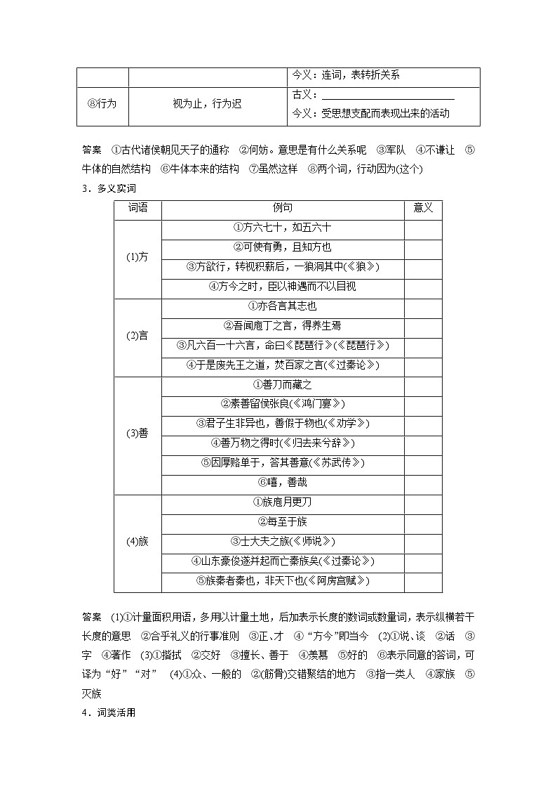 高考语文一轮复习讲义（新教材）第2部分 教材文言文复习 课时20　《子路、曾皙、冉有、公西华侍坐》《庖丁解牛》第2页