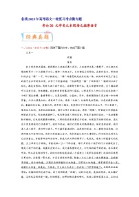 考向36文学类文本阅读之揣摩语言-备战2023年高考语文一轮复习考点微专题(新高考地区专用)(原卷版+解析)