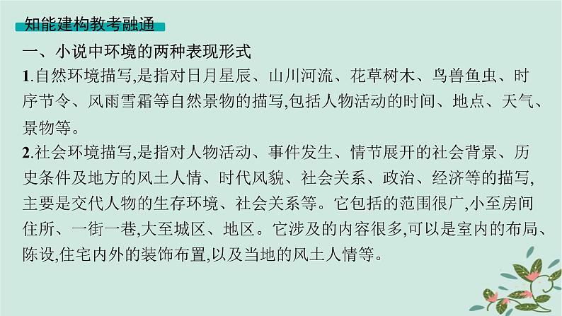 备战2025届新高考语文一轮总复习第2部分现代文阅读Ⅱ复习任务群2小说阅读任务3分析小说的环境描写课件05