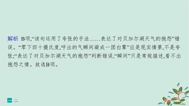 备战2025届新高考语文一轮总复习第4部分语言文字运用复习任务群8语言积累梳理与探究运用练案75了解常见修辞手法课件04