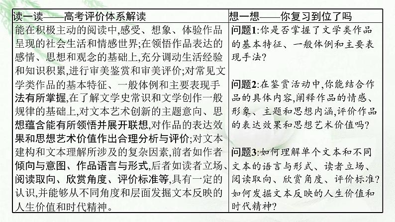 新教材高考语文二轮复习文学性阅读——小说阅读课件03