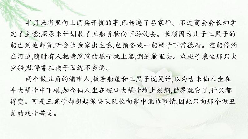 新教材高考语文二轮复习文学性阅读——小说阅读课件08