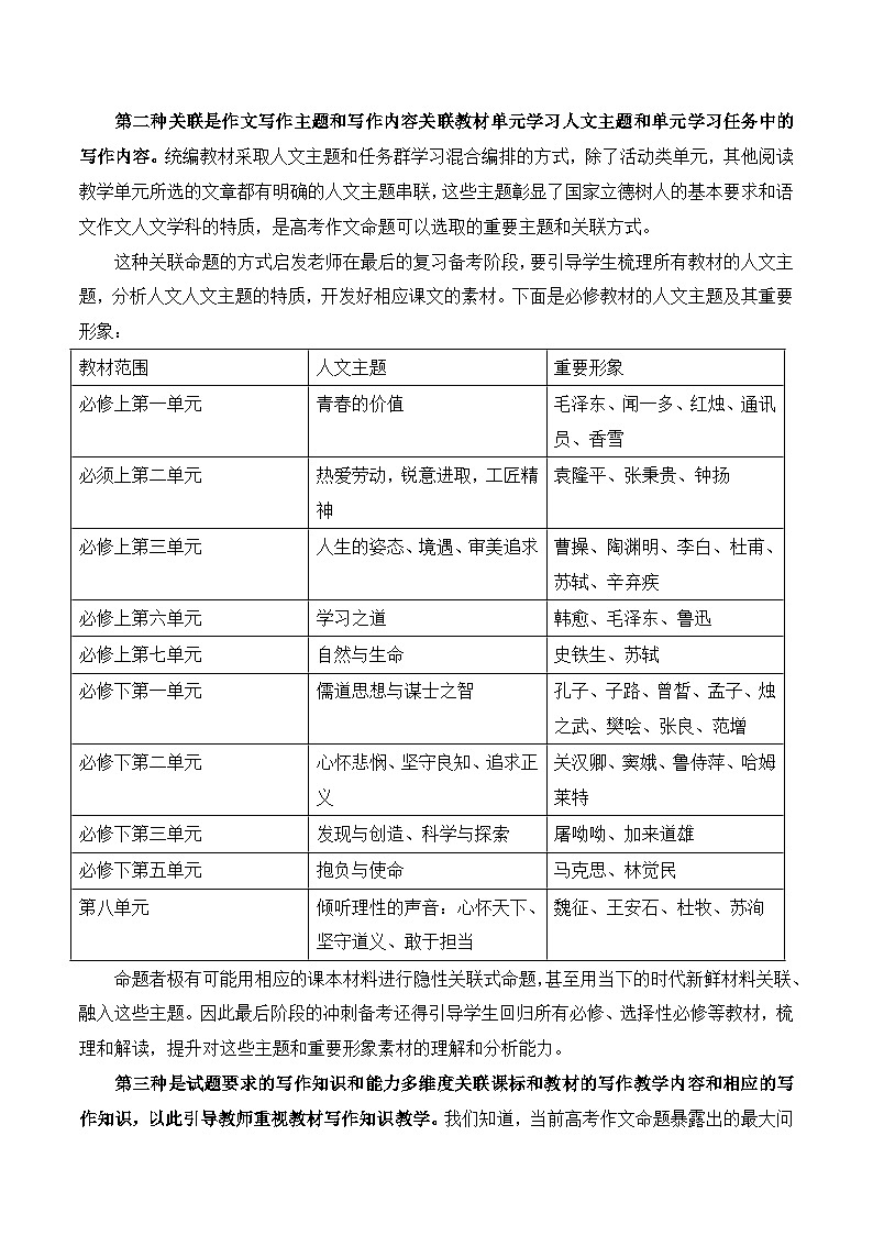 【2023年高考作文教考结合新题型探究】备战2023年高考语文写作技巧实战分析与素材运用03