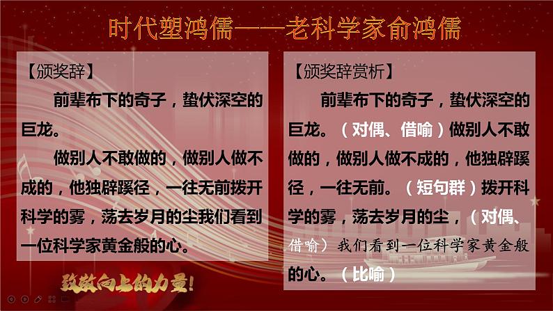 2024年高考语文一轮复习作文素材之2023年度感动中国人物事迹、颁奖词及运用示例课件第6页