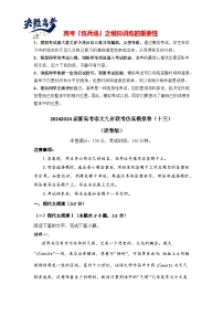 2024届新高考语文九省联考仿真模拟卷13（原卷版+解析版）