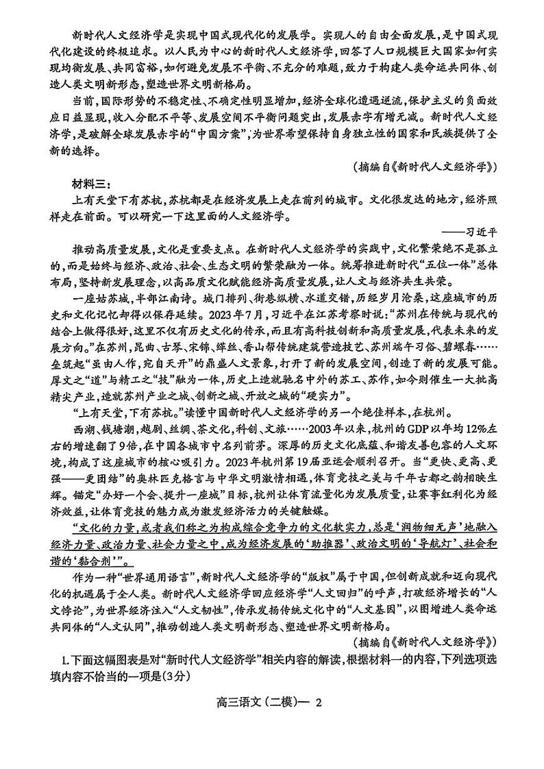 辽宁协作校二模语文试卷第2页