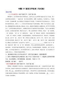 专题19 语言文字运用（句式类）-十年（2014-2023）高考语文真题分项汇编 （全国通用）