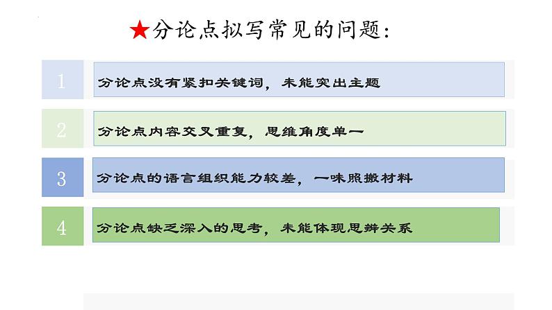 2024届高考语文复习：拟写分论点+课件06