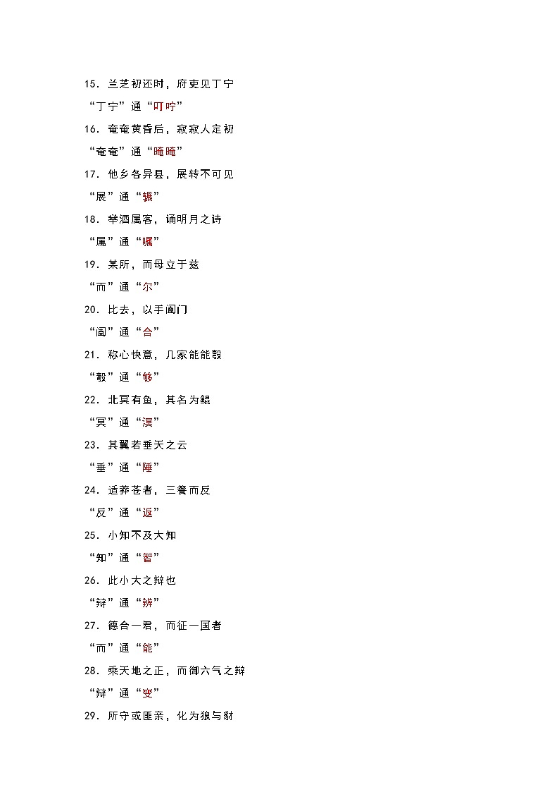 高中语文文言文知识归纳总结02