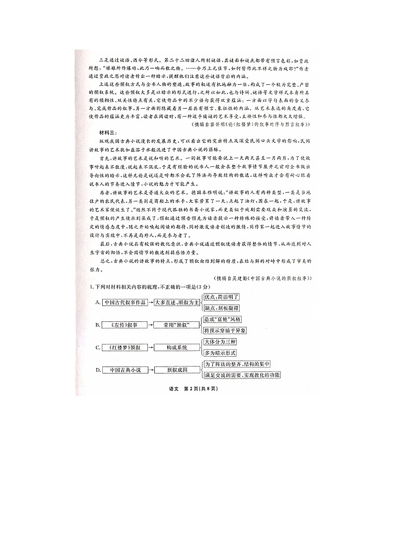 2023届辽宁省名校联盟高三上学期月考语文联合考试题第2页
