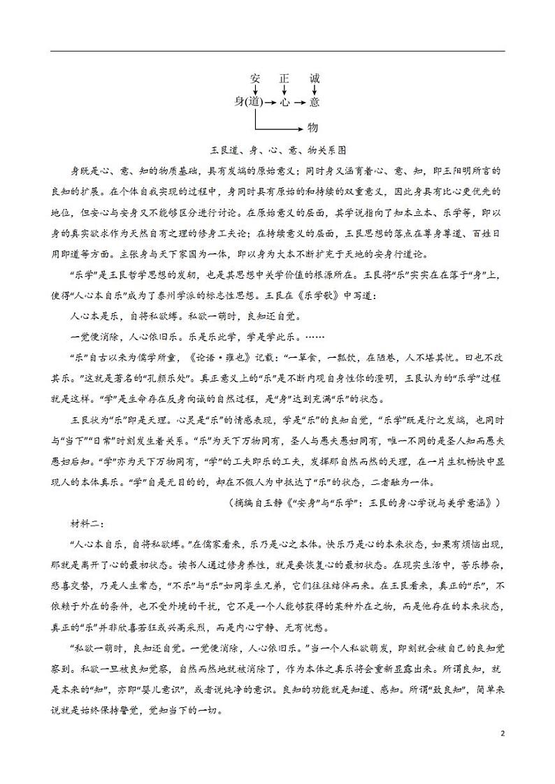 2024年高考考前押题密卷：语文（新高考Ⅱ卷02）（考试版）第2页