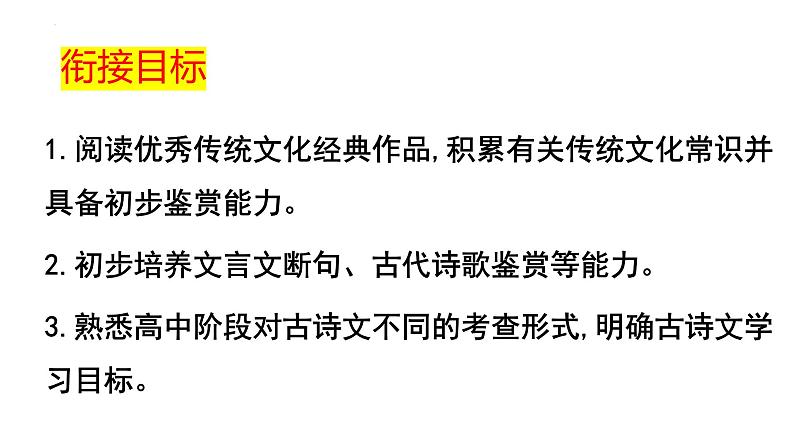 初高衔接专题教学：古诗词   开学第一课课件02