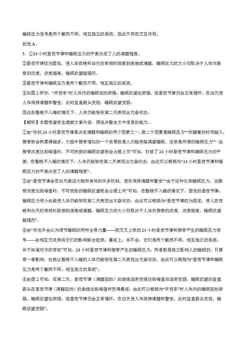 2024年高考押题预测卷—语文（新高考I卷01）（解析版）02