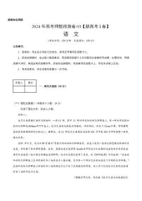 2024年高考押题预测卷—语文（新高考I卷03）（考试版）