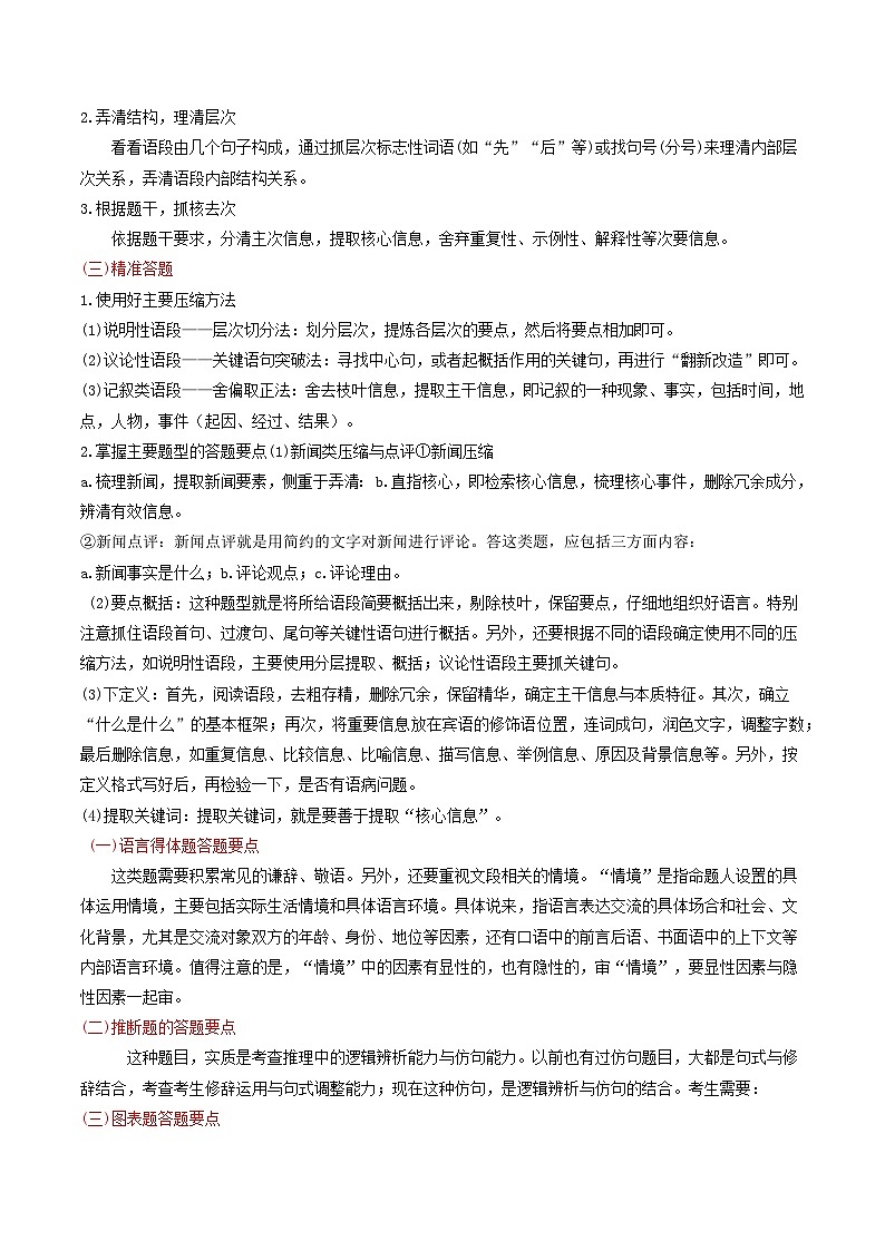 最新高考语文二轮复习【热点·重点·难点】专练  热点08  语言文字运用（二）02