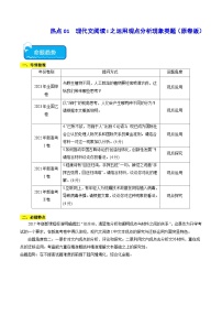 热点01 信息类文本运用观点分析现象类题2024年高考语文专练（新高考专用）