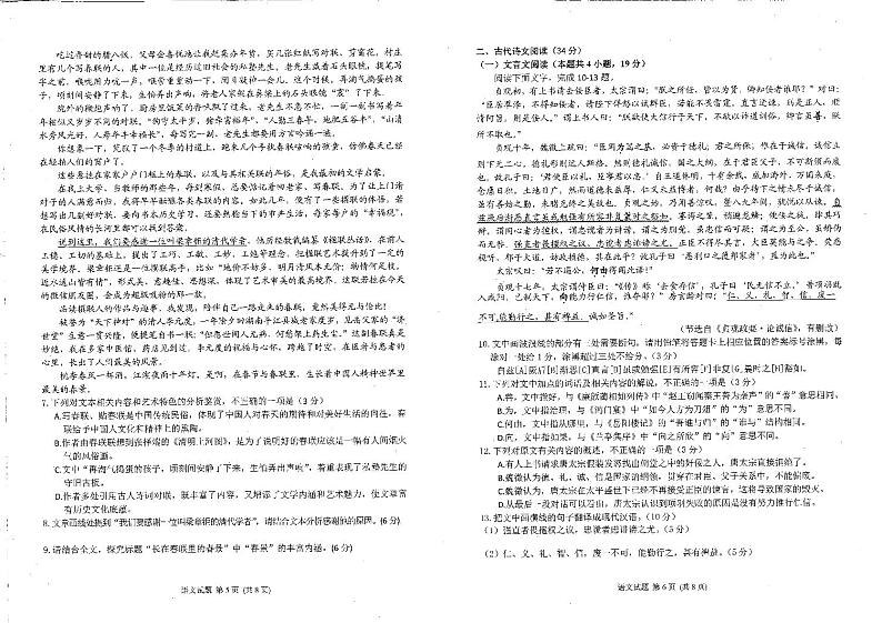 四川省雅安市2024届高三下学期三诊语文试卷（PDF版含解析）03