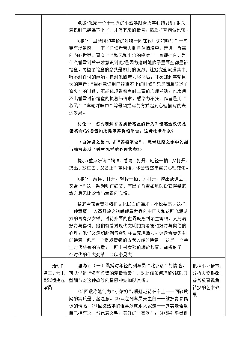 人教版高中语文必修上1.3.2《哦，香雪》课件（教案）03