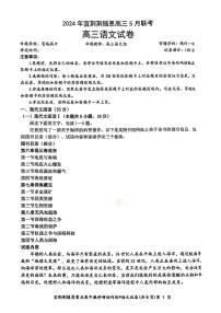 2024届湖北省宜荆荆随恩高三下学期5月联考（二模）语文试题