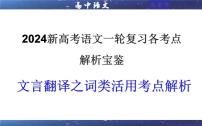 专题04  文言翻译之一词类活用考点解析（课件）-2024年新高考语文一轮复习各考点解析宝鉴