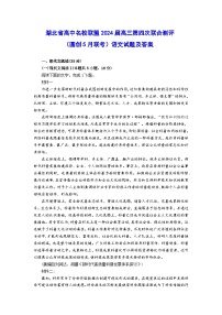 2024湖北省高中名校联盟高三下学期5月第四次联合测评（三模）语文试题含解析