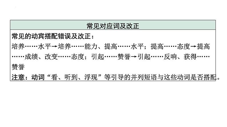 2024届高考语文二轮复习专项：常考病句类型技巧突破及训练课件第5页