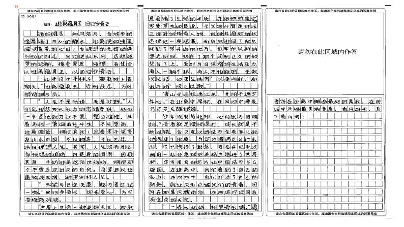 2024届高考语文复习：“逃离与回归”作文讲评课件07