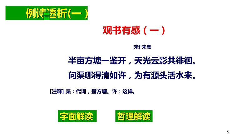 2024届高考语文复习：诗歌鉴赏之哲理诗 课件05