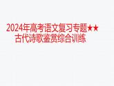 2024年高考语文复习专题：古代诗歌鉴赏综合训练 课件