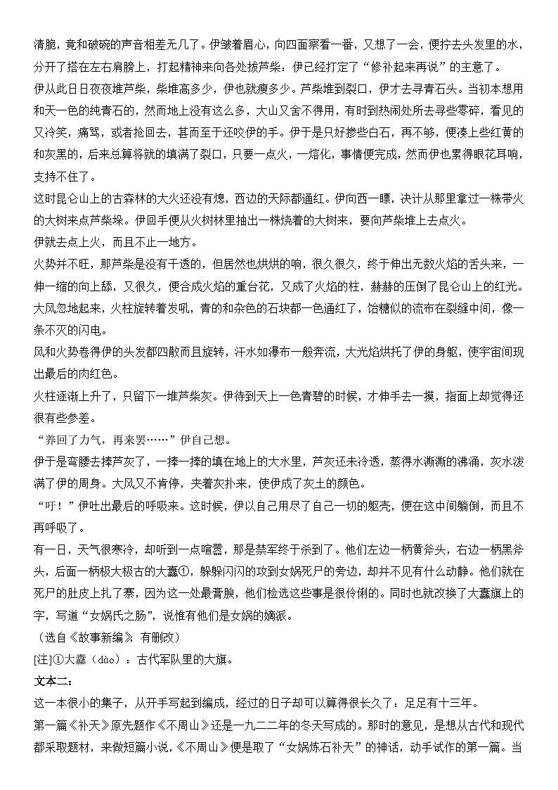 2024年高考语文阅读之鲁迅小说专练（原卷版）第3页