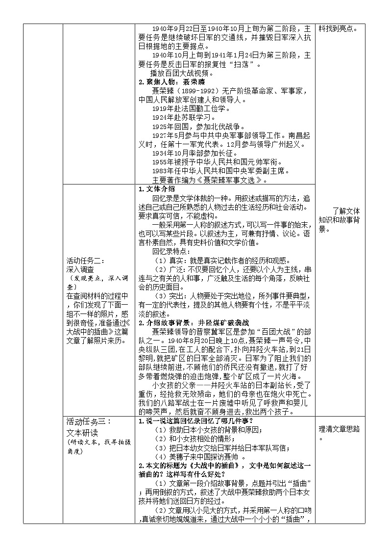 人教版高中语文选择性必修上1.2.2《大战中的插曲》课件（教案）02