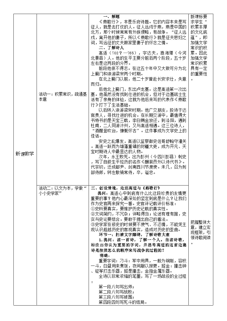 人教版高中语文选择性必修中册古诗诵读《燕歌行并序》课件（教案）02
