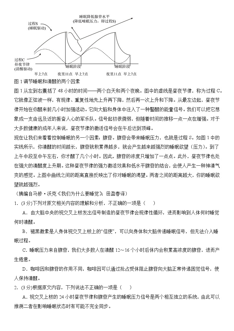 语文（新高考I卷01）-【高考模拟】2024年高考押题预测卷03