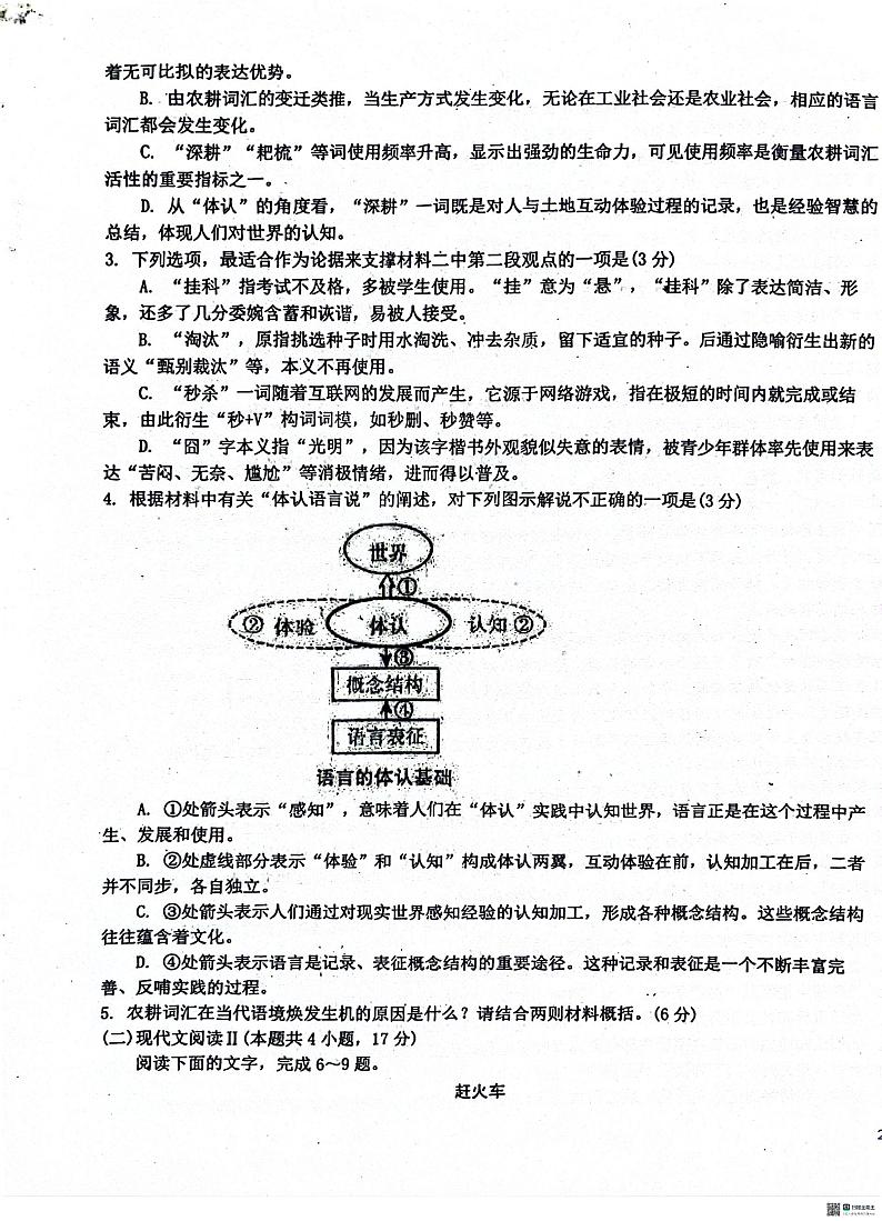 河北省沧州市泊头市第一中学2023-2024学年高三下学期6月月考语文试题第3页