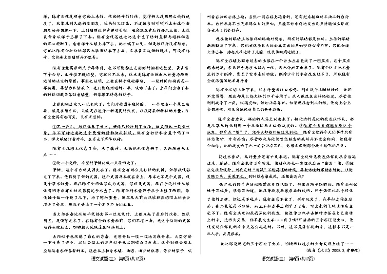 2024届河南省长葛市部分名校高三模拟考试（三）语文试题第3页