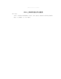 2024上学期海高考语文作文题目试卷 （无答案）