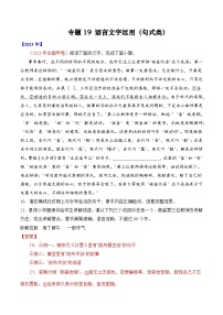 专题19 语言文字运用（句式类）-十年（2014-2023）高考语文真题分项汇编 （全国通用）（解析版）