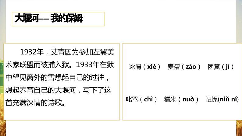 《大堰河——我的保姆》《再别康桥》课件3第8页