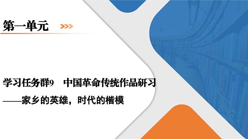 第1单元　学习任务群9　中国革命传统作品研习——家乡的英雄，时代的楷模（活动单课件）第1页