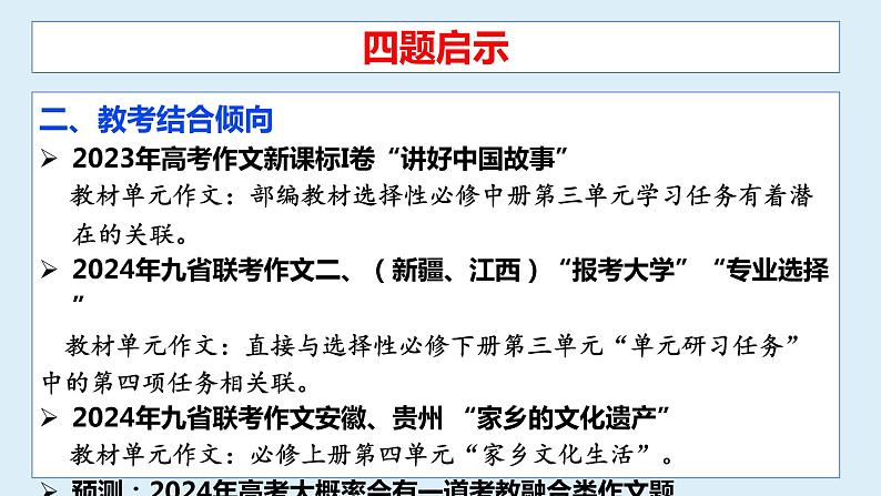 2024届高三九省适应性考试作文“交错带”讲评课件第7页